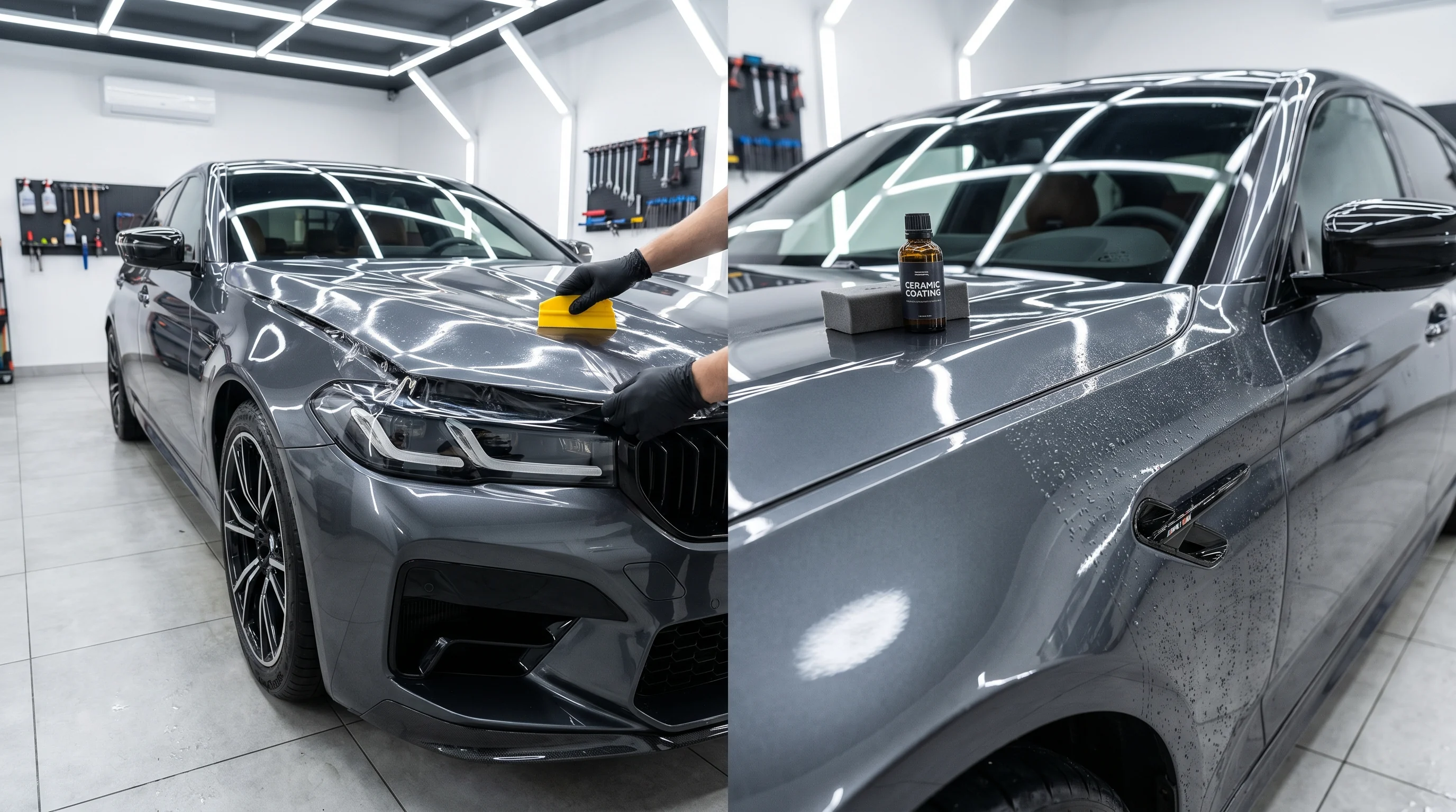 Aplikacja powłoki ceramicznej i folii PPF na nowym BMW M Pakiet