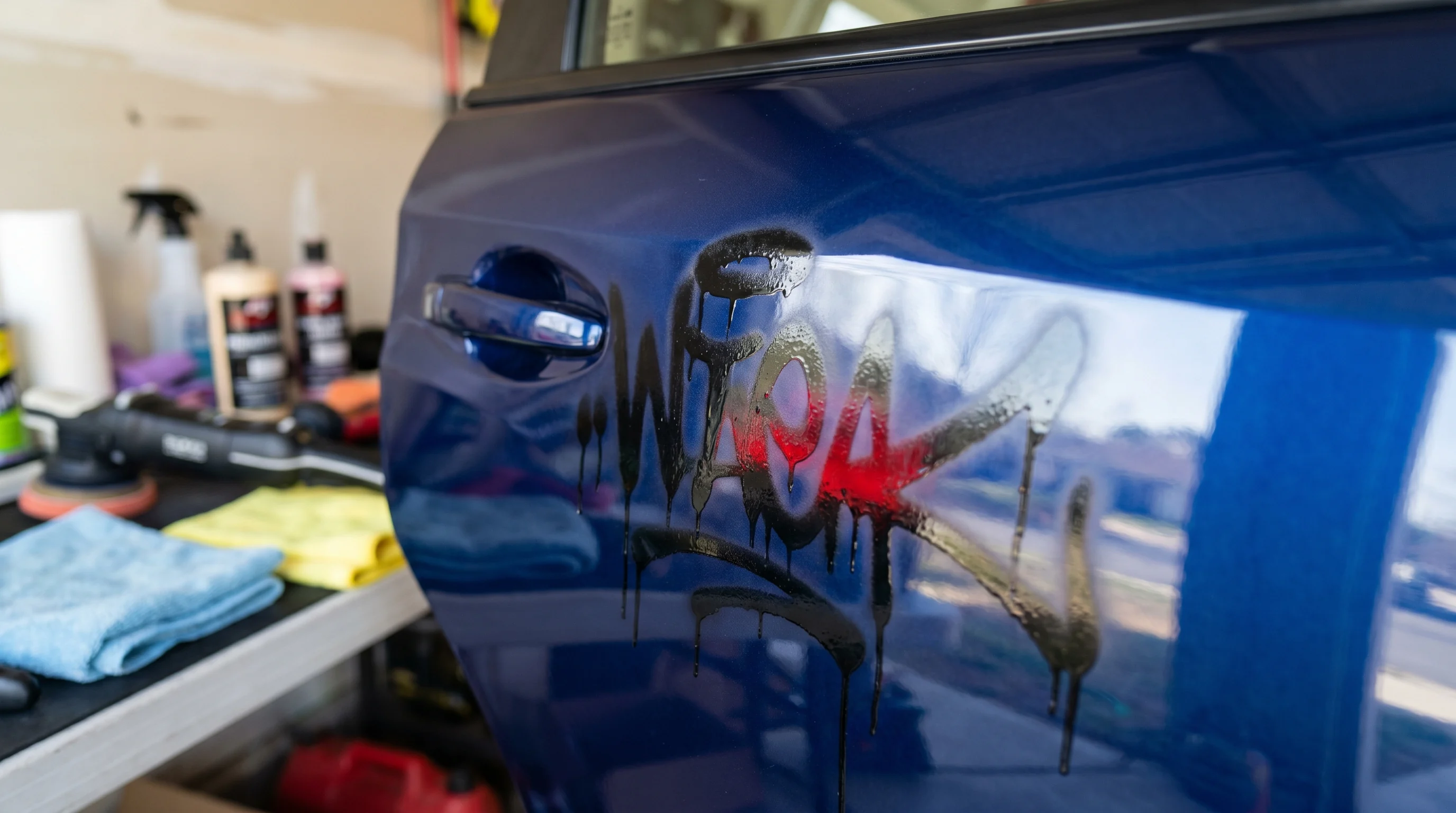 Jak usunąć graffiti z lakieru samochodu – bez uszkodzeń