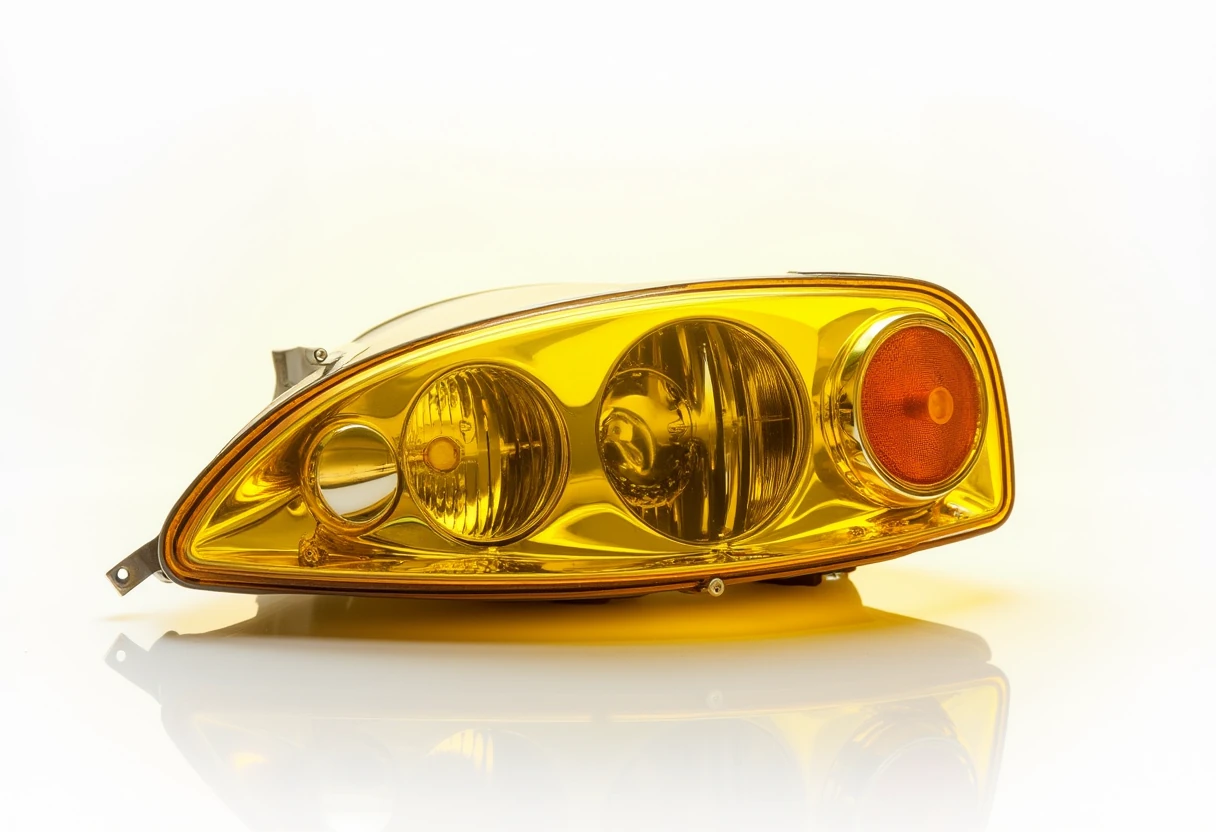 żółte lampy samochód